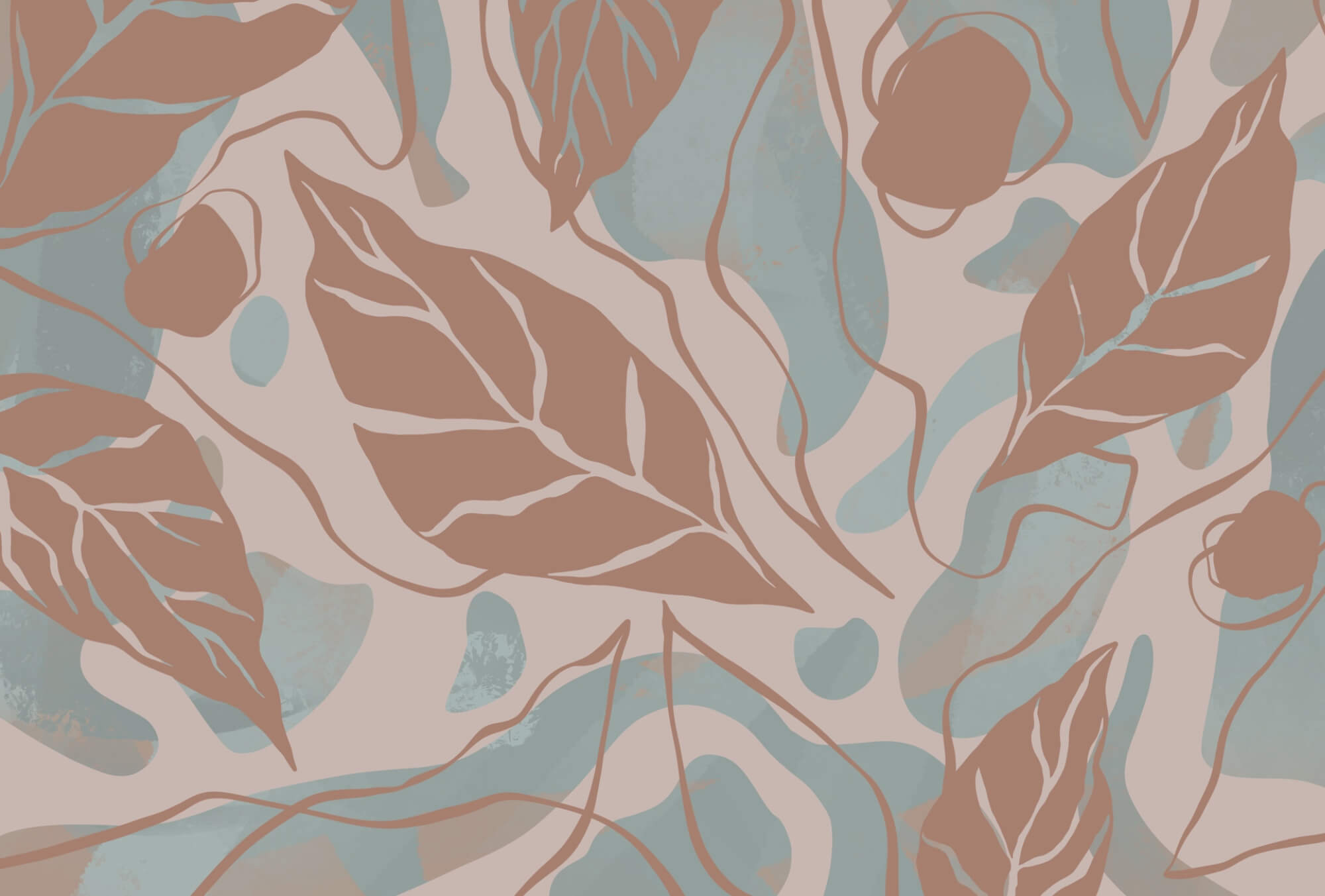 Pattern of leaves and bubbles