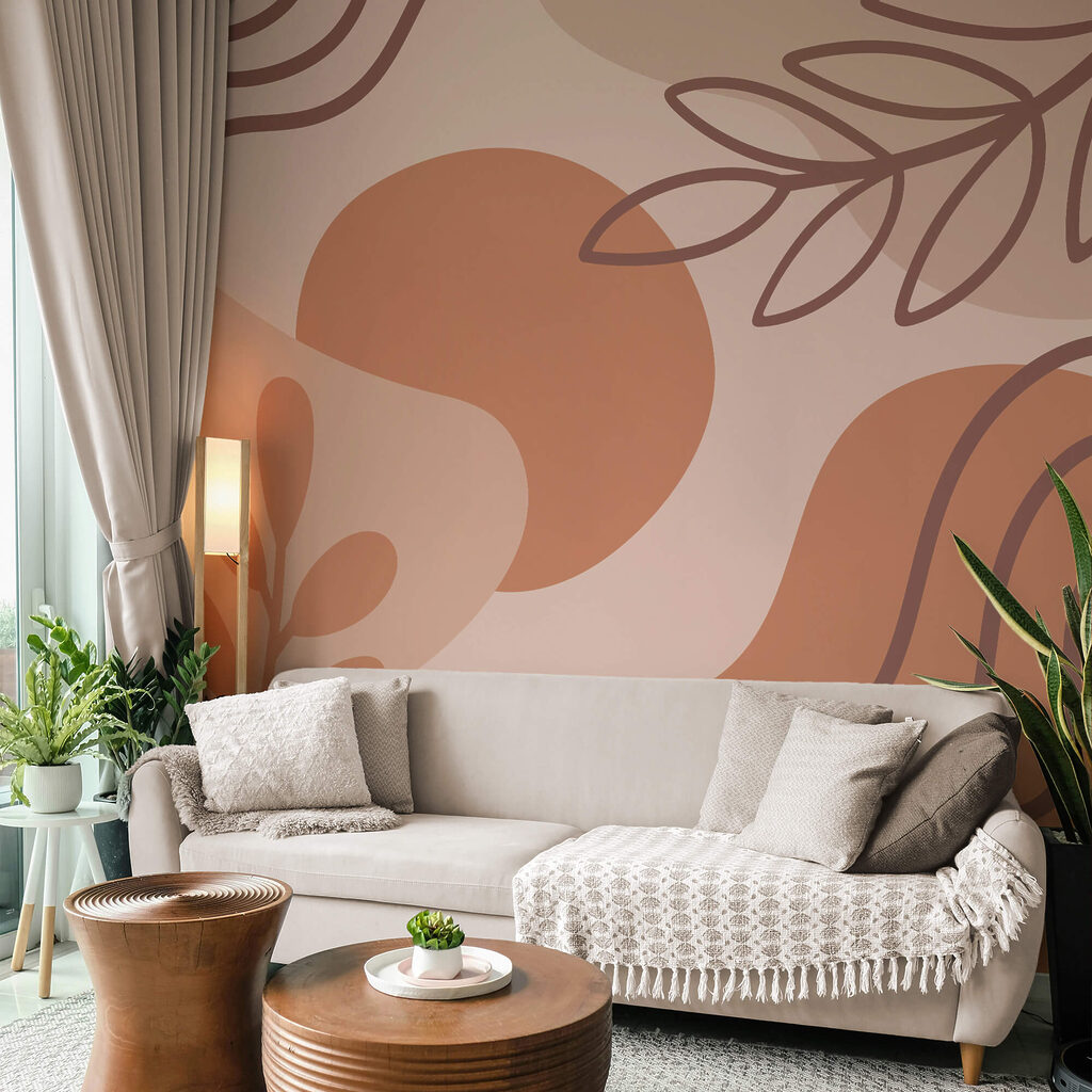 Αφηρημένα σχήματα σε γήινους τόνους