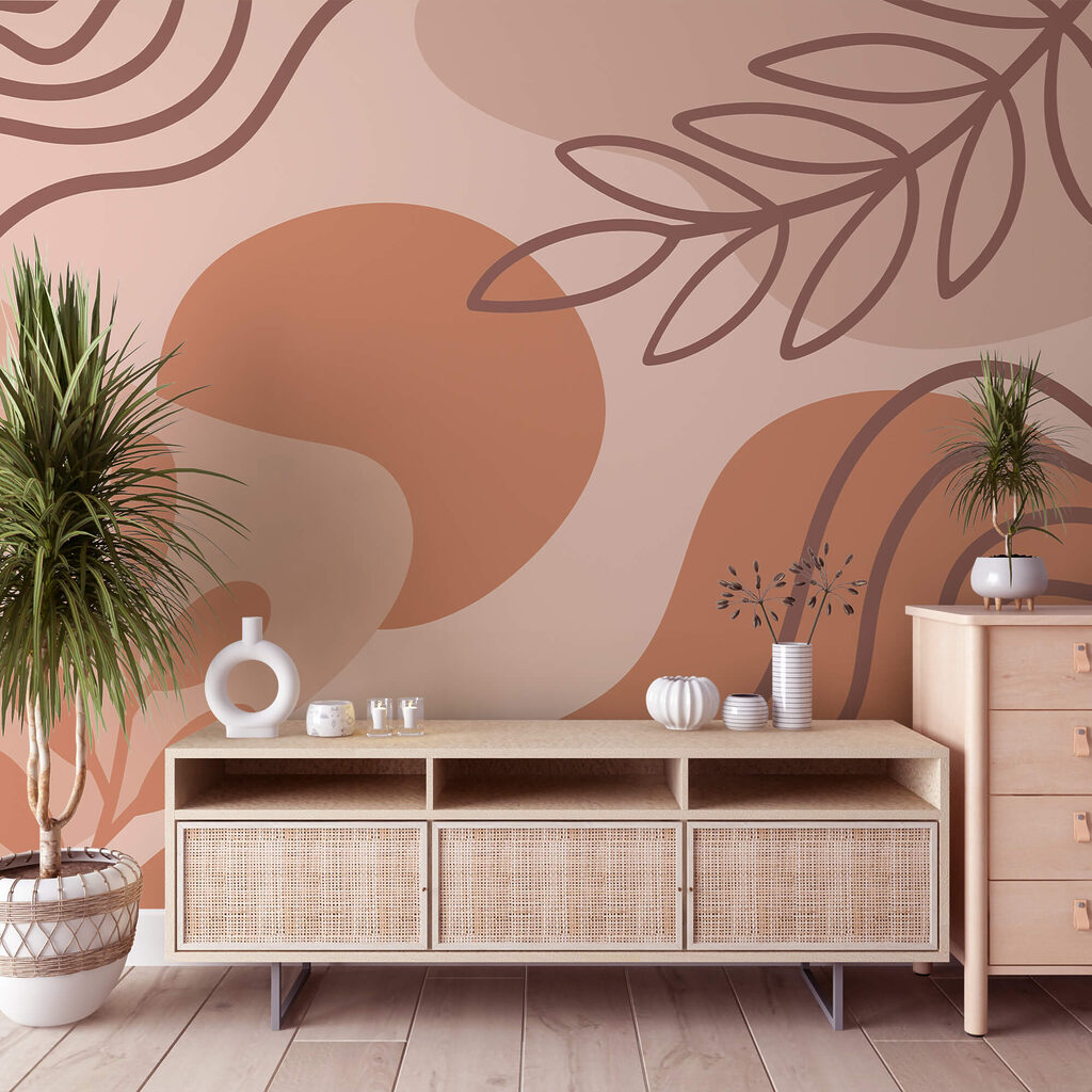 Αφηρημένα σχήματα σε γήινους τόνους