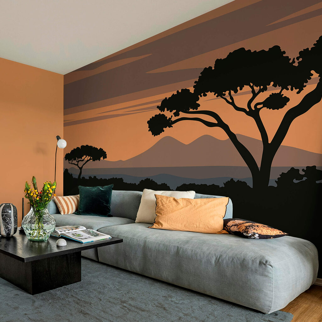 Δέντρο με βουνά στο φόντο