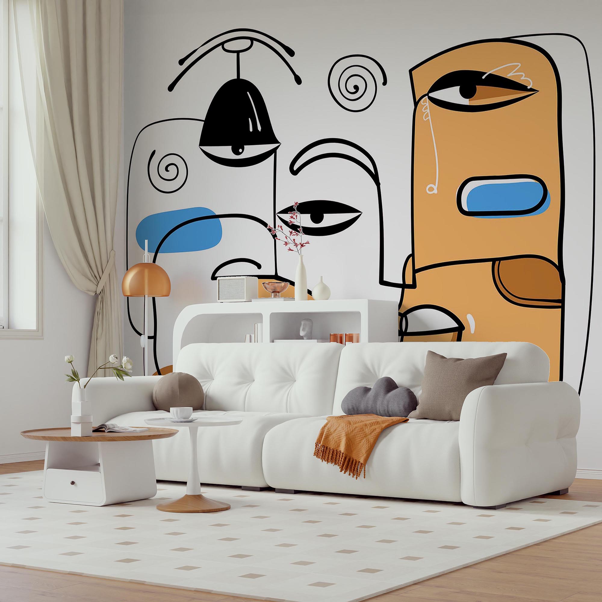 Ομάδα προσώπων σε λευκό φόντο