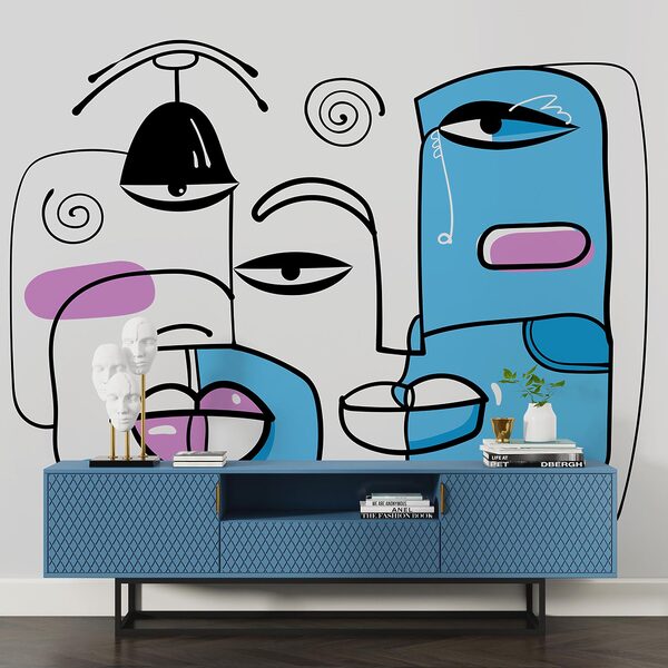 Ομάδα προσώπων σε λευκό φόντο