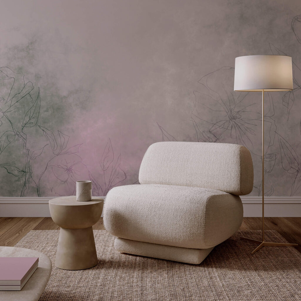 Σχέδιο λουλουδιών σε λευκή επιφάνεια