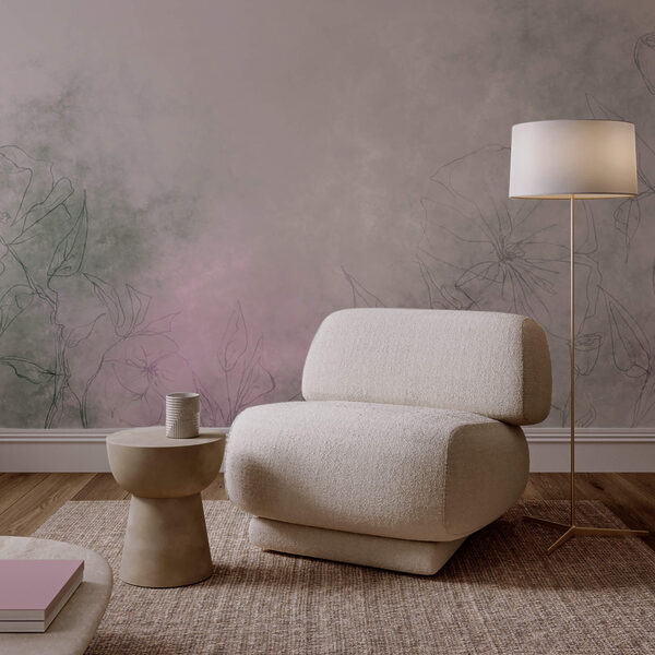 Σχέδιο λουλουδιών σε λευκή επιφάνεια