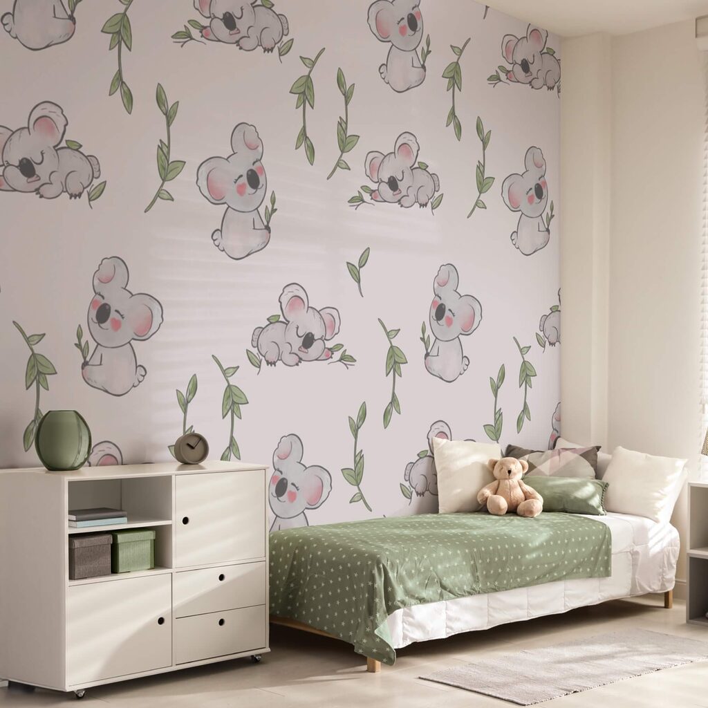 Μοτίβο από κοάλα και φύλλα