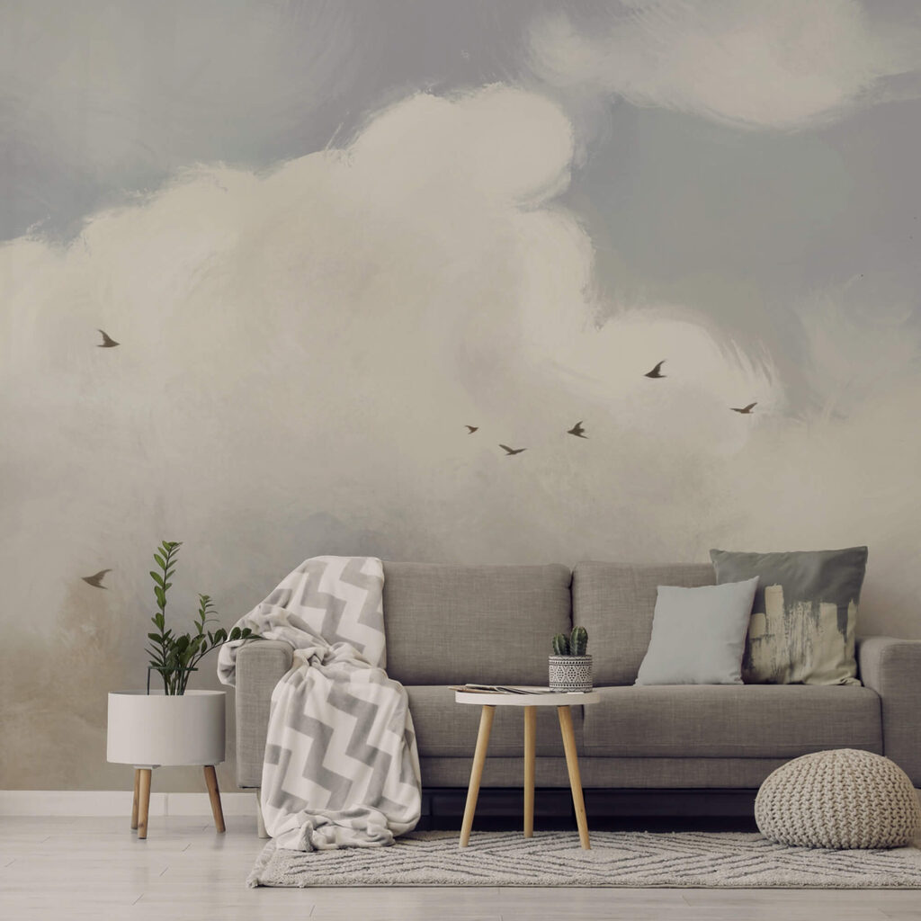 Πουλιά που πετούν πουλιά στον ουρανό