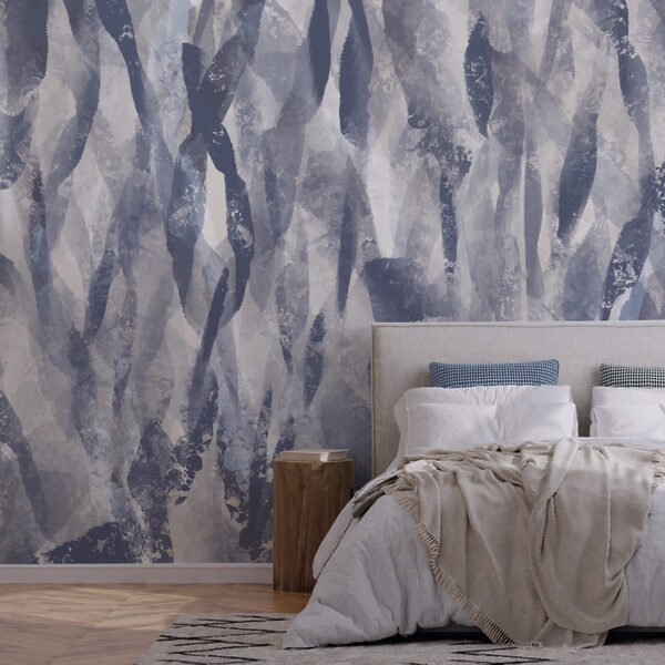 Ταπετσαρίες Ταπετσαρίες Ρευστά μοτίβα σε ψυχρούς τόνους (Κωδικός προϊόντος: t00106)