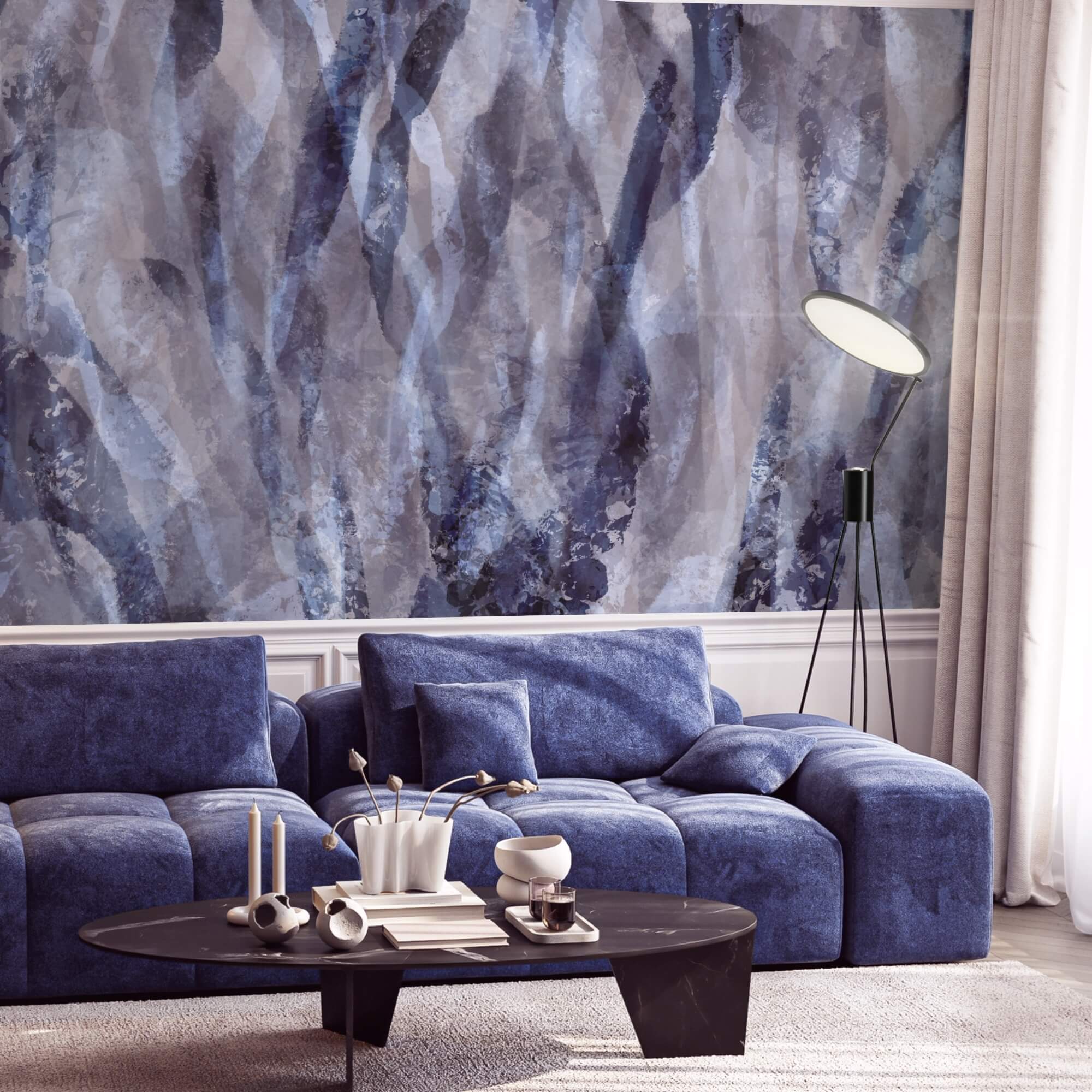 Κυματιστά κύματα απαλών χρωματικών αποχρώσεων