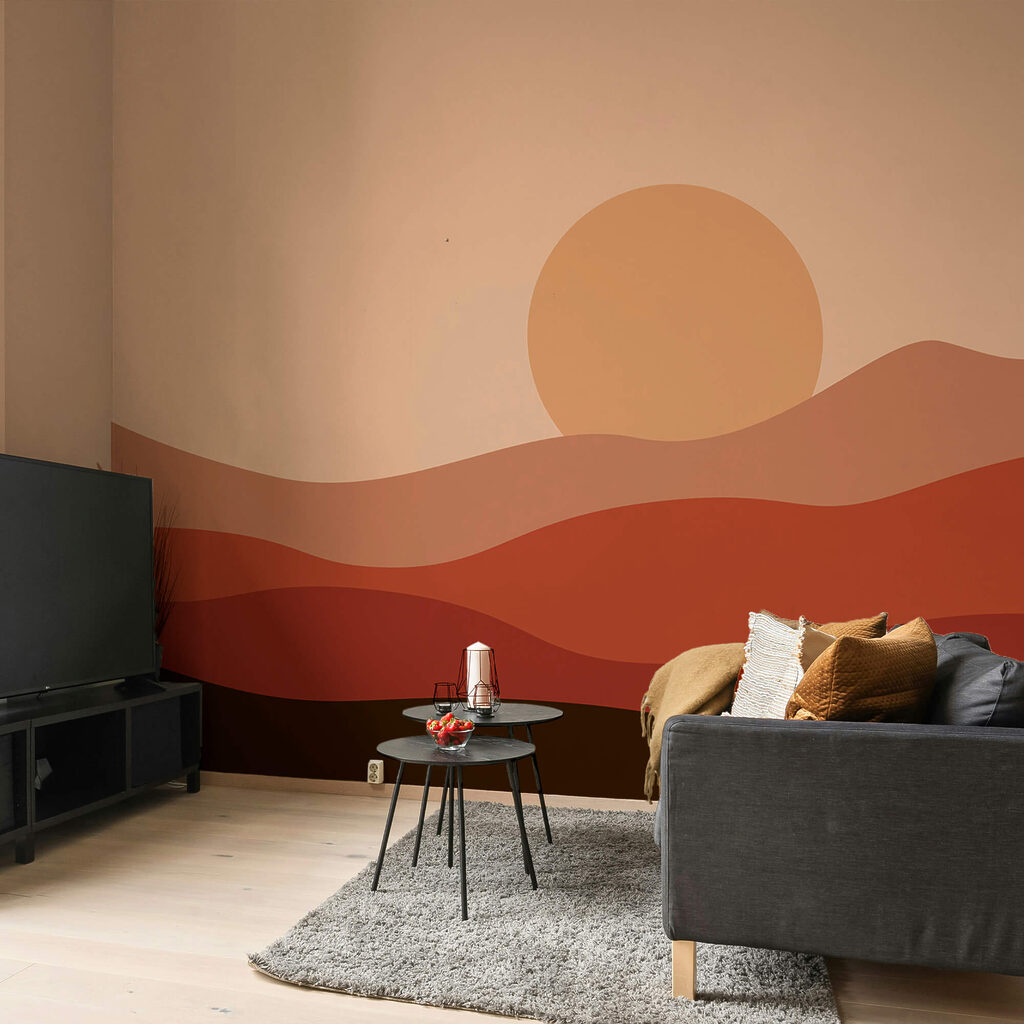 Ηλιοβασίλεμα πάνω από μια έρημο