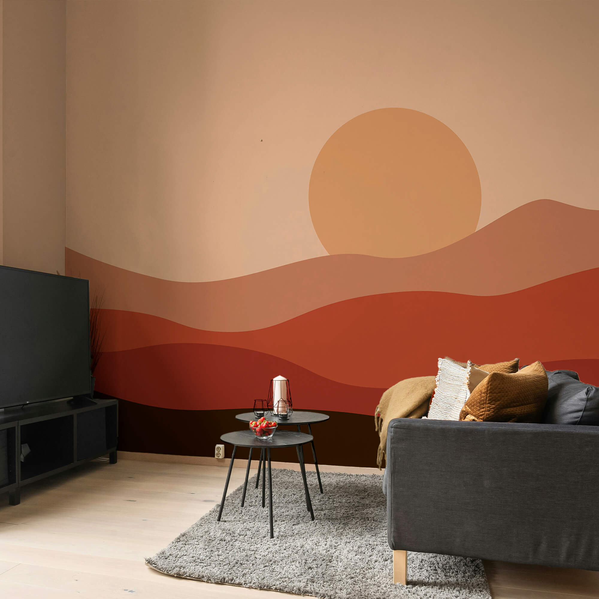 Ηλιοβασίλεμα πάνω από μια έρημο