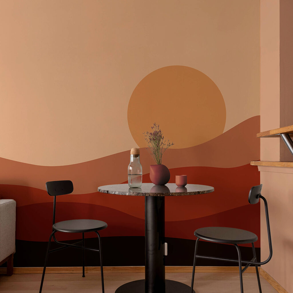 Ηλιοβασίλεμα πάνω από μια έρημο