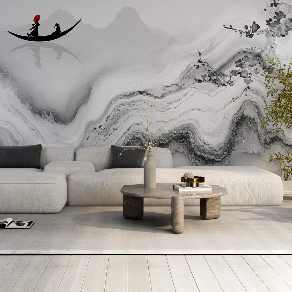 Ζωγραφική μιας γυναίκας σε μια βάρκα