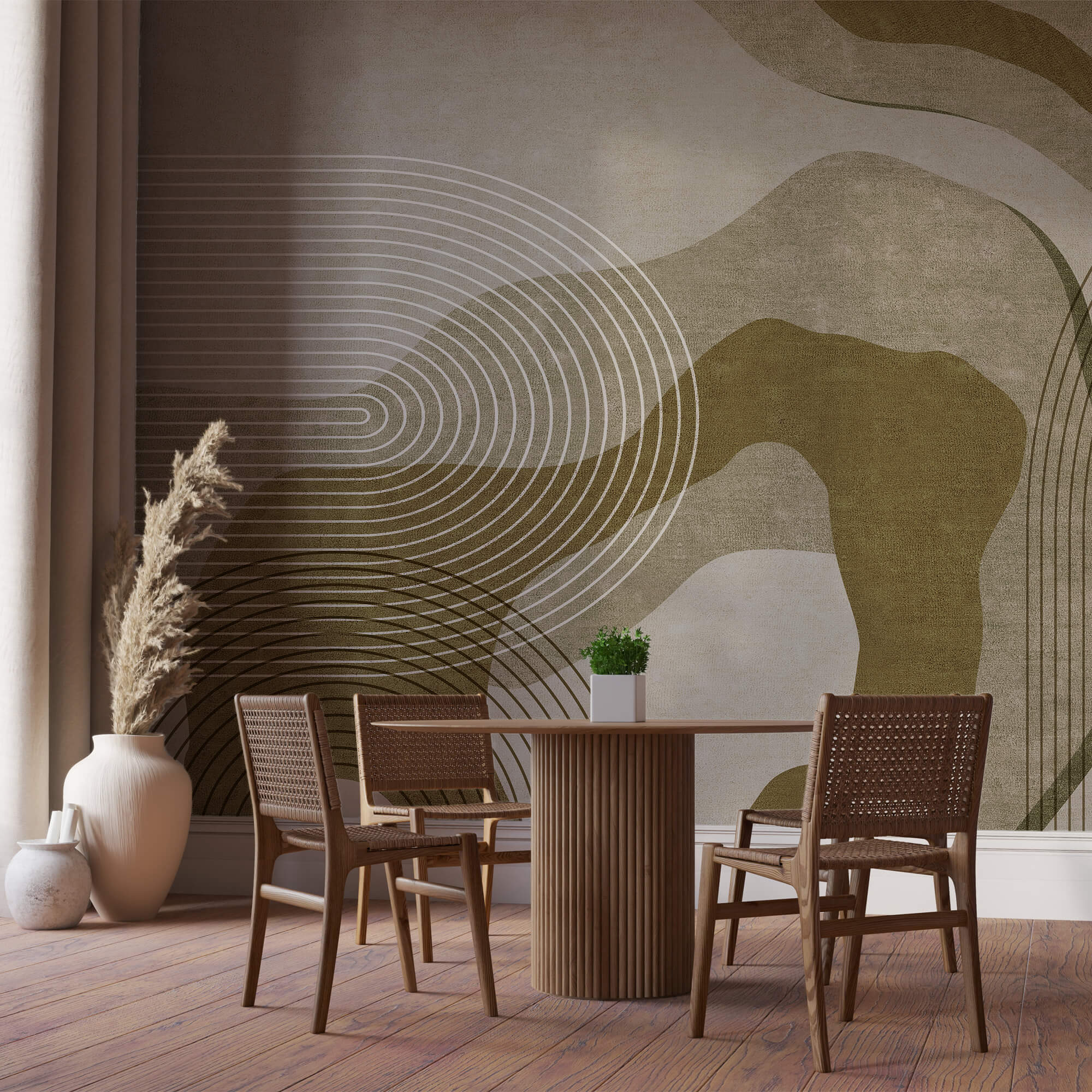 Αφηρημένες καμπύλες και γραμμές σε αρμονία