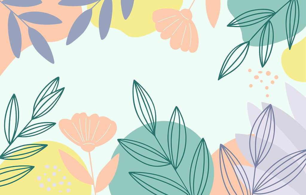 Πολύχρωμο floral μοτίβο με φύλλα Πολύχρωμο floral μοτίβο με φύλλα