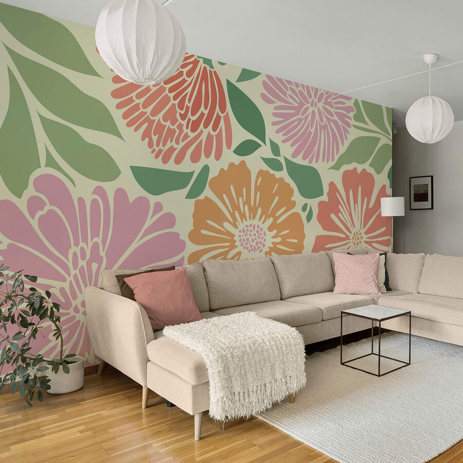 Το πολύχρωμο floral μοτίβο φωτίζει κάθε χώρο