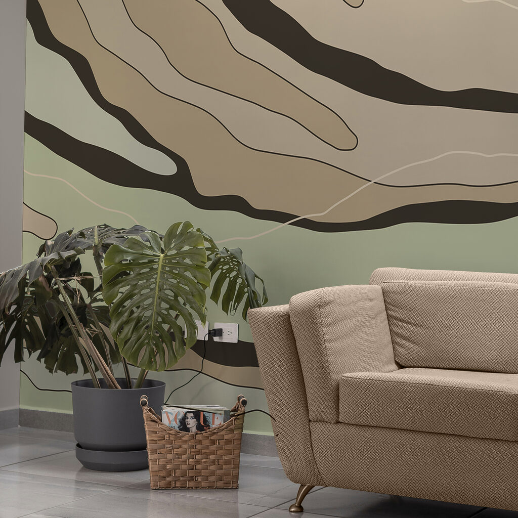 Αφηρημένες γραμμές σε ζεστούς γήινους τόνους