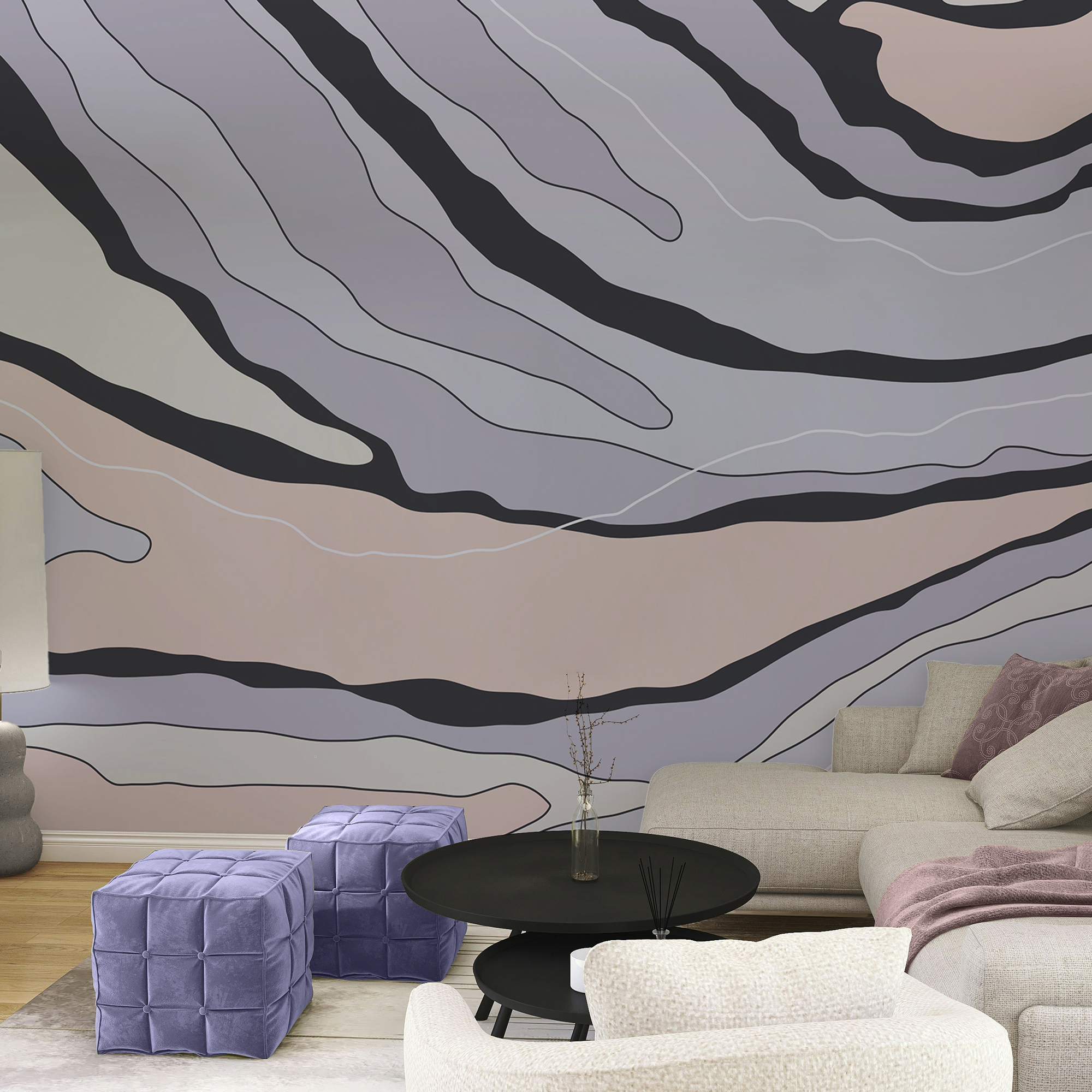 Αφηρημένες γραμμές σε απαλά χρώματα