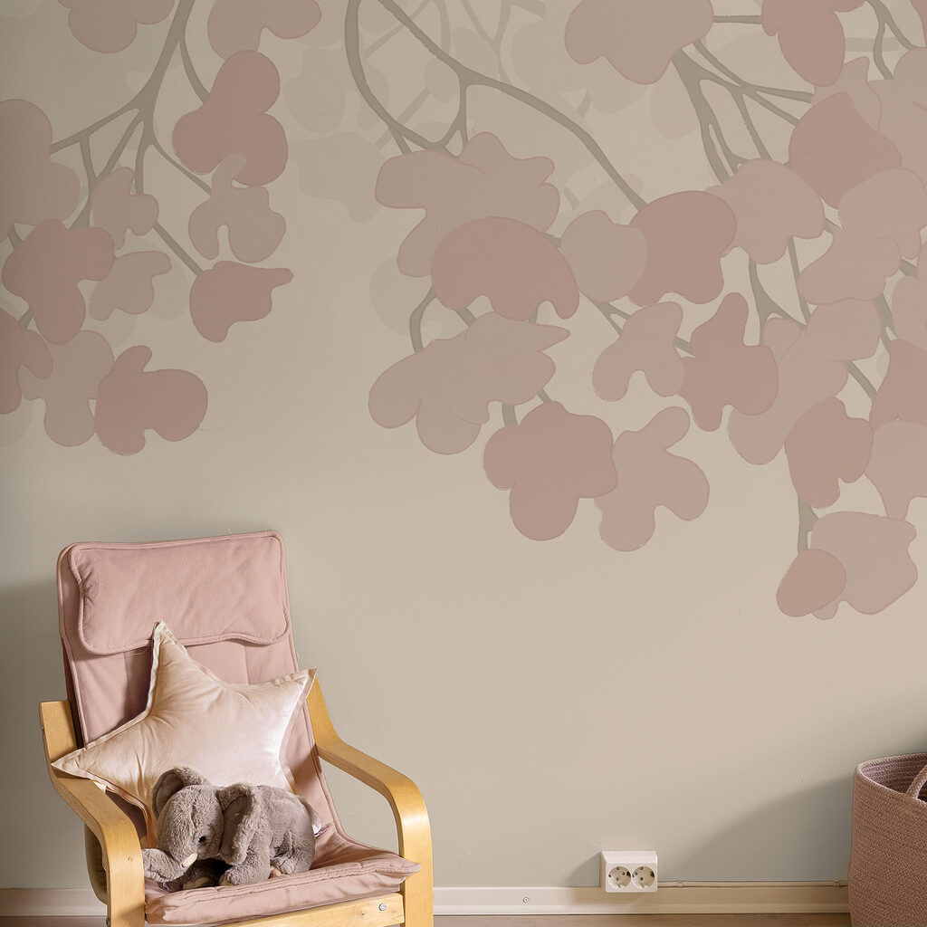 Ροζ λουλούδια σε λευκό φόντο