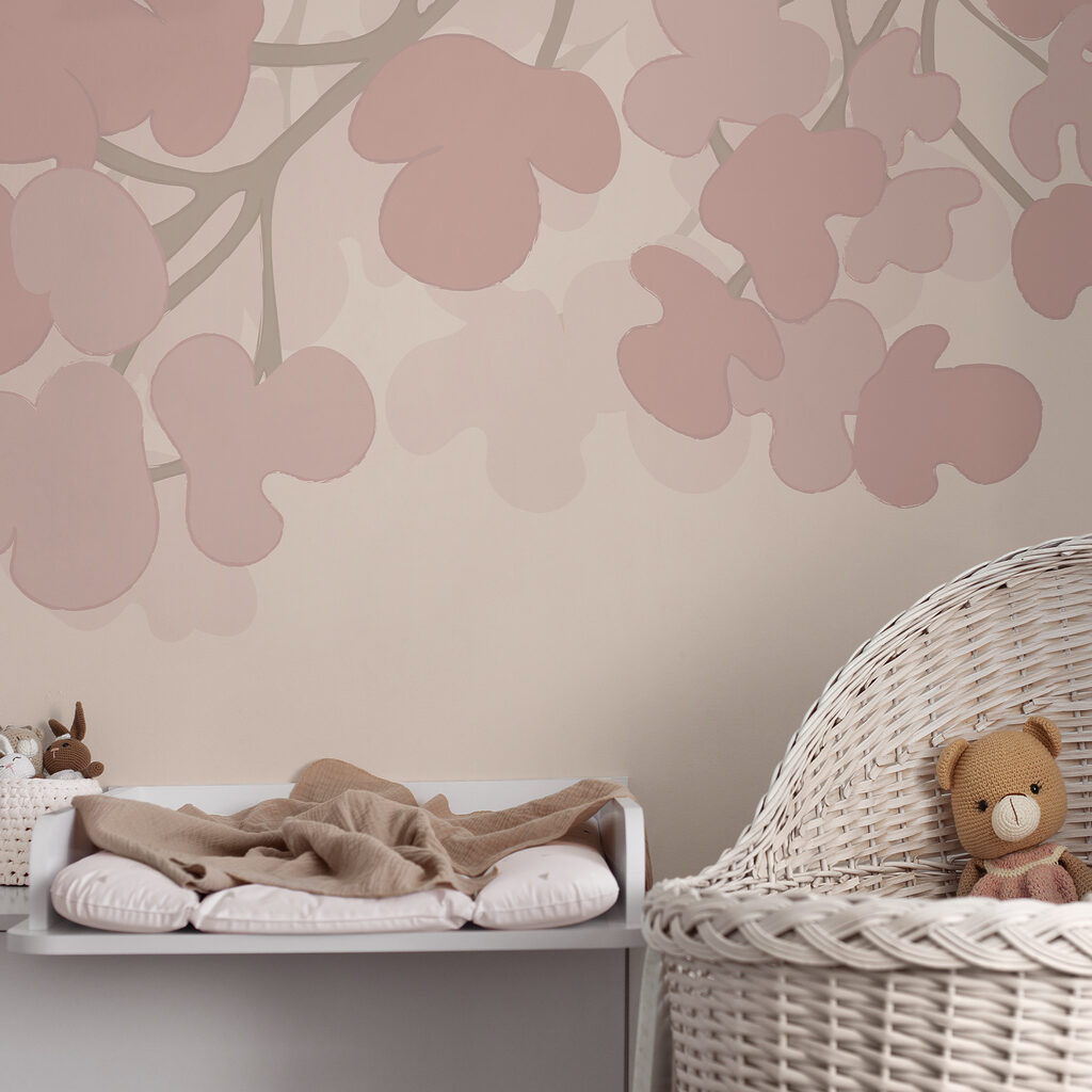 Ροζ λουλούδια σε λευκό φόντο