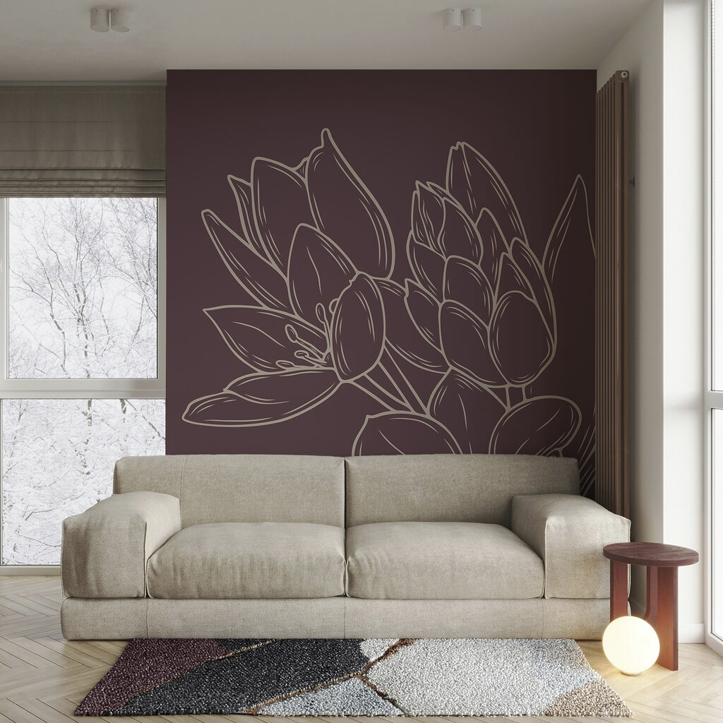 Ντελικάτα άνθη σε πλούσιο φόντο