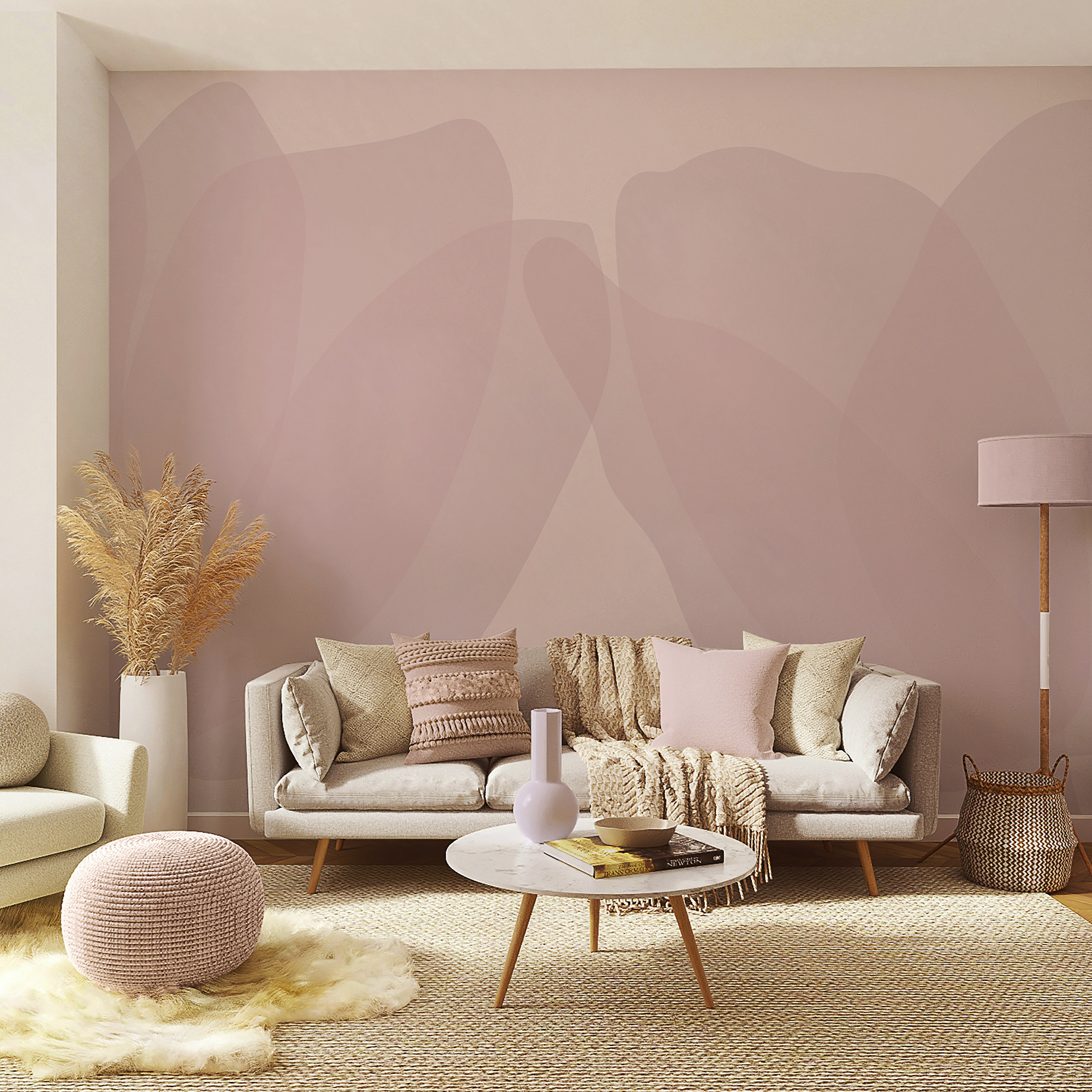 Ροζ και λευκό φόντο