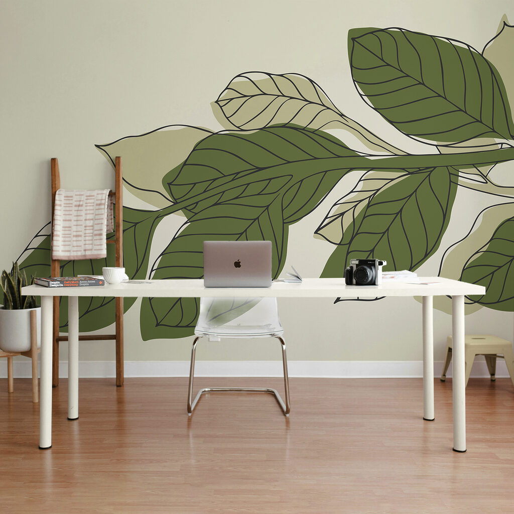 Πράσινο φυλλώδες φυτό με μαύρες γραμμές