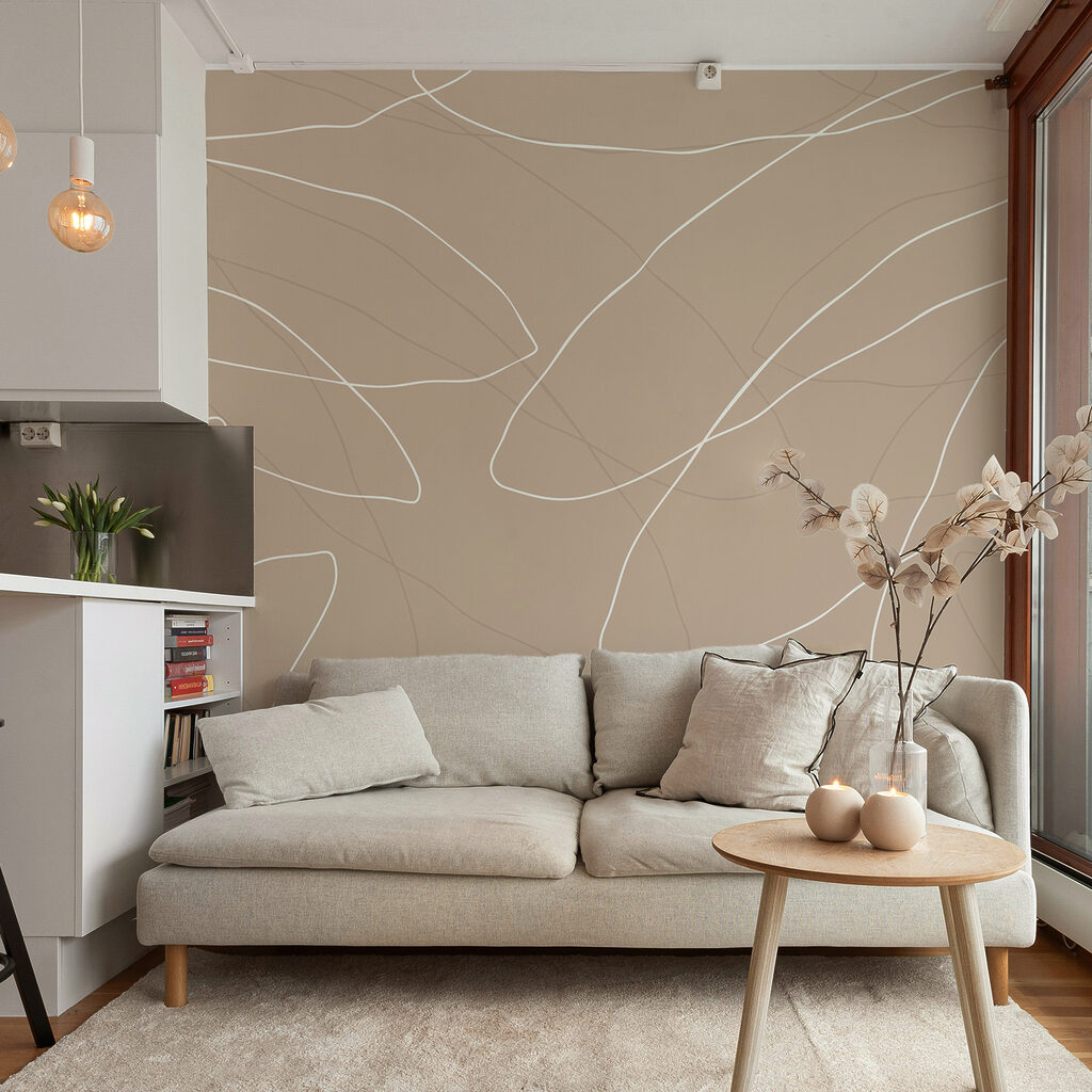 Καφέ και λευκό φόντο με γραμμές