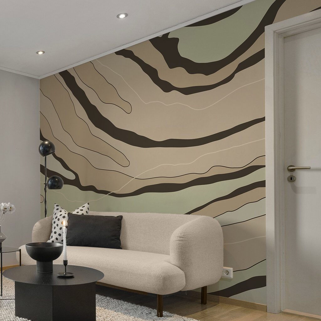 Αφηρημένες γραμμές σε ζεστούς γήινους τόνους