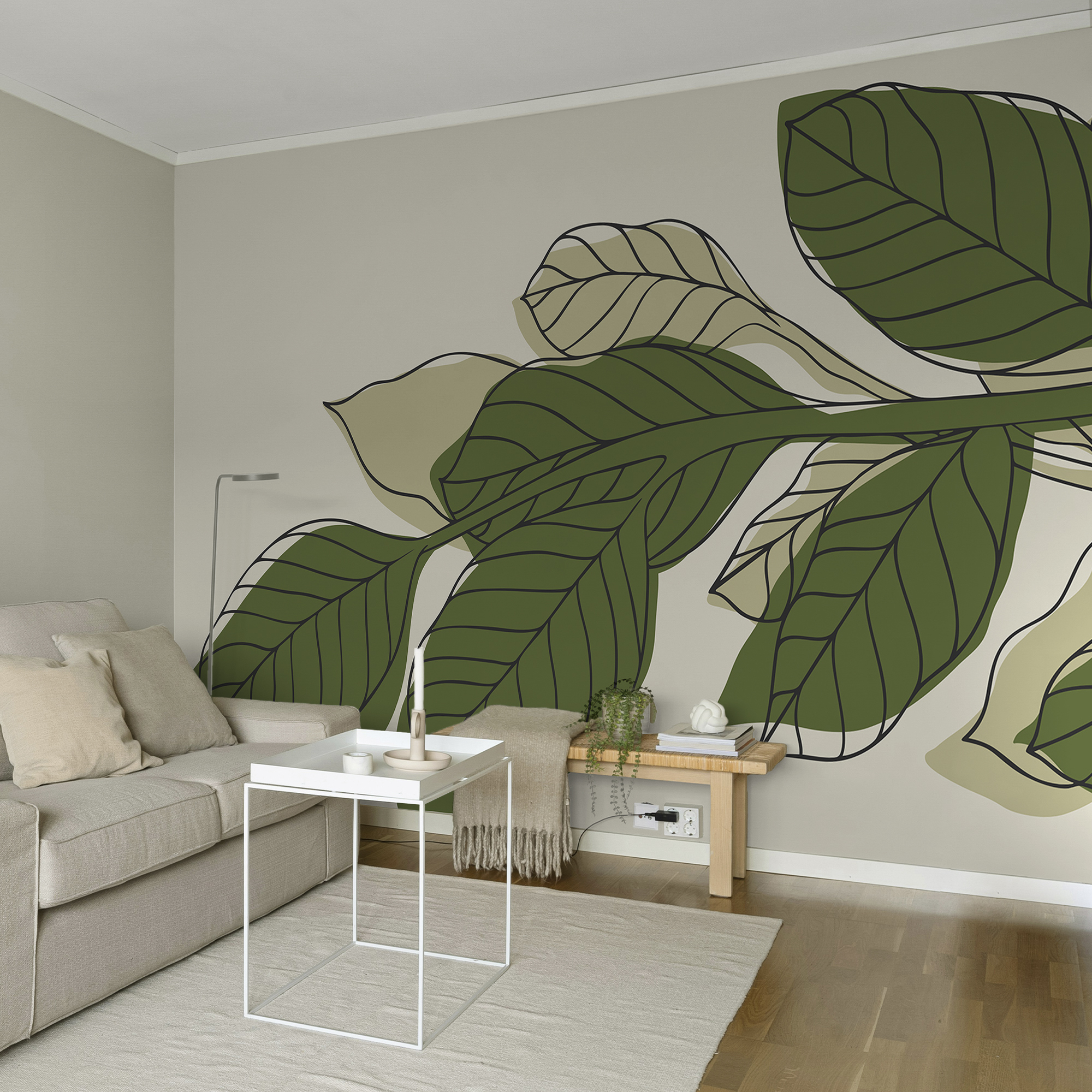 Πράσινο φυλλώδες φυτό με μαύρες γραμμές