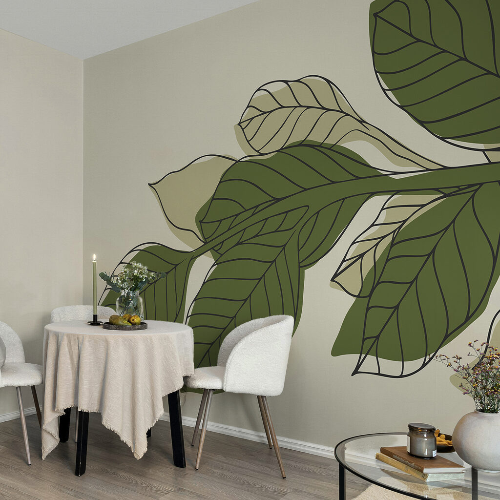 Πράσινο φυλλώδες φυτό με μαύρες γραμμές