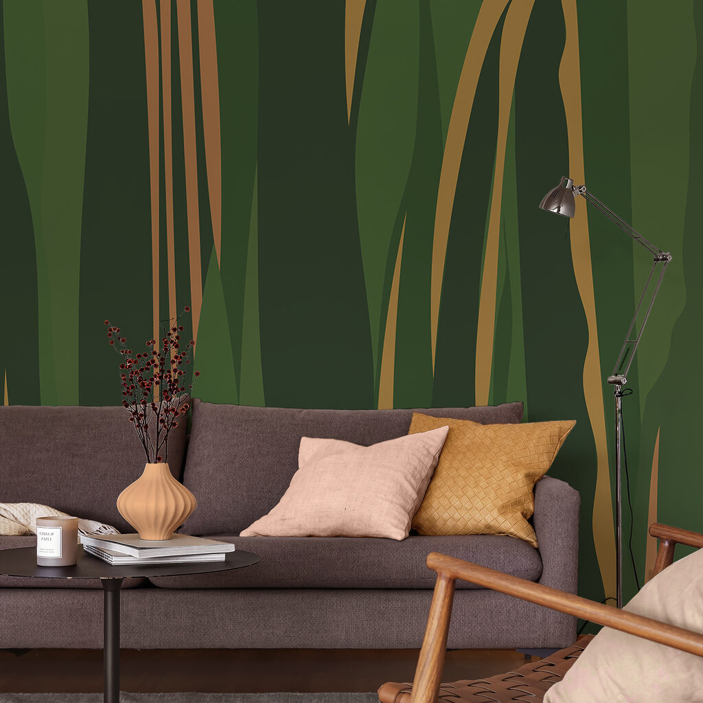 Πράσινο και καφέ ριγέ μοτίβο