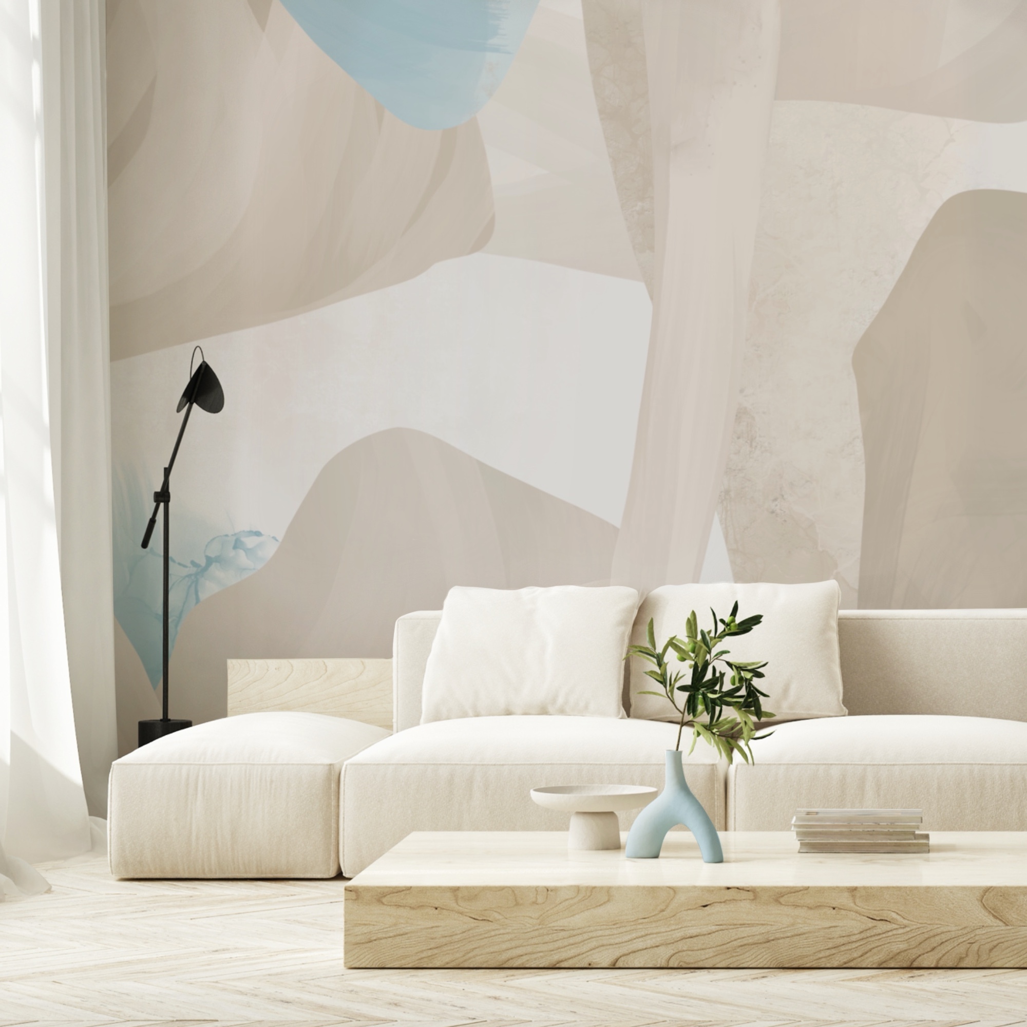 Αφηρημένα σχήματα σε απαλά χρώματα