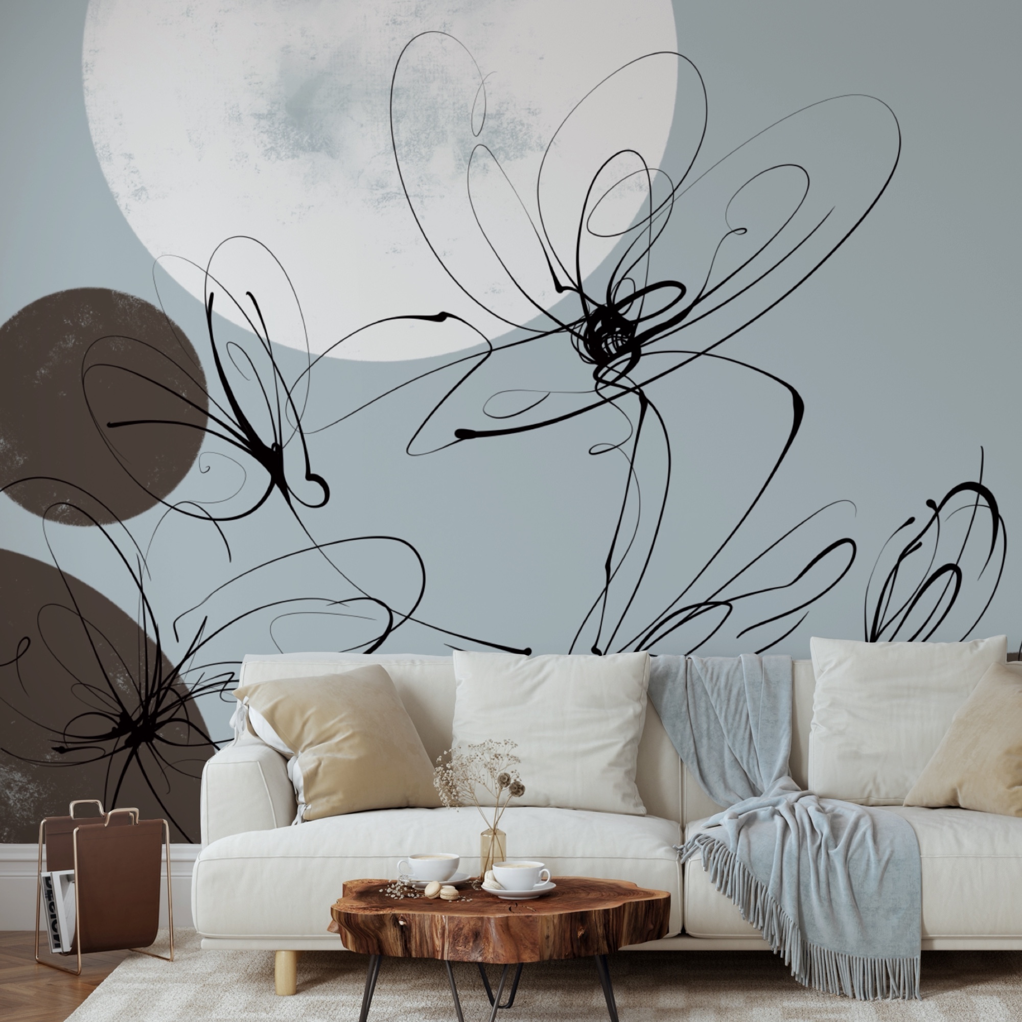 Σχέδιο λουλουδιών και κύκλων