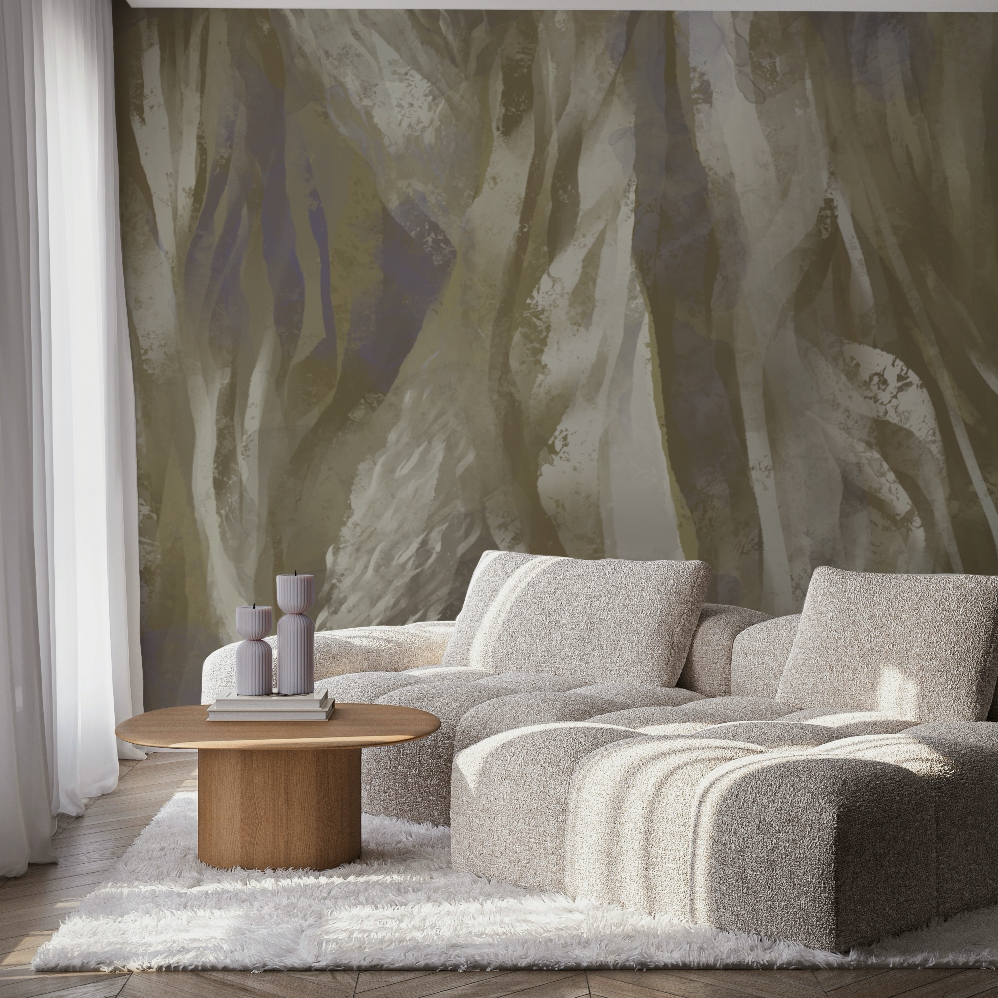 Αφηρημένα κύματα σε απαλά χρώματα