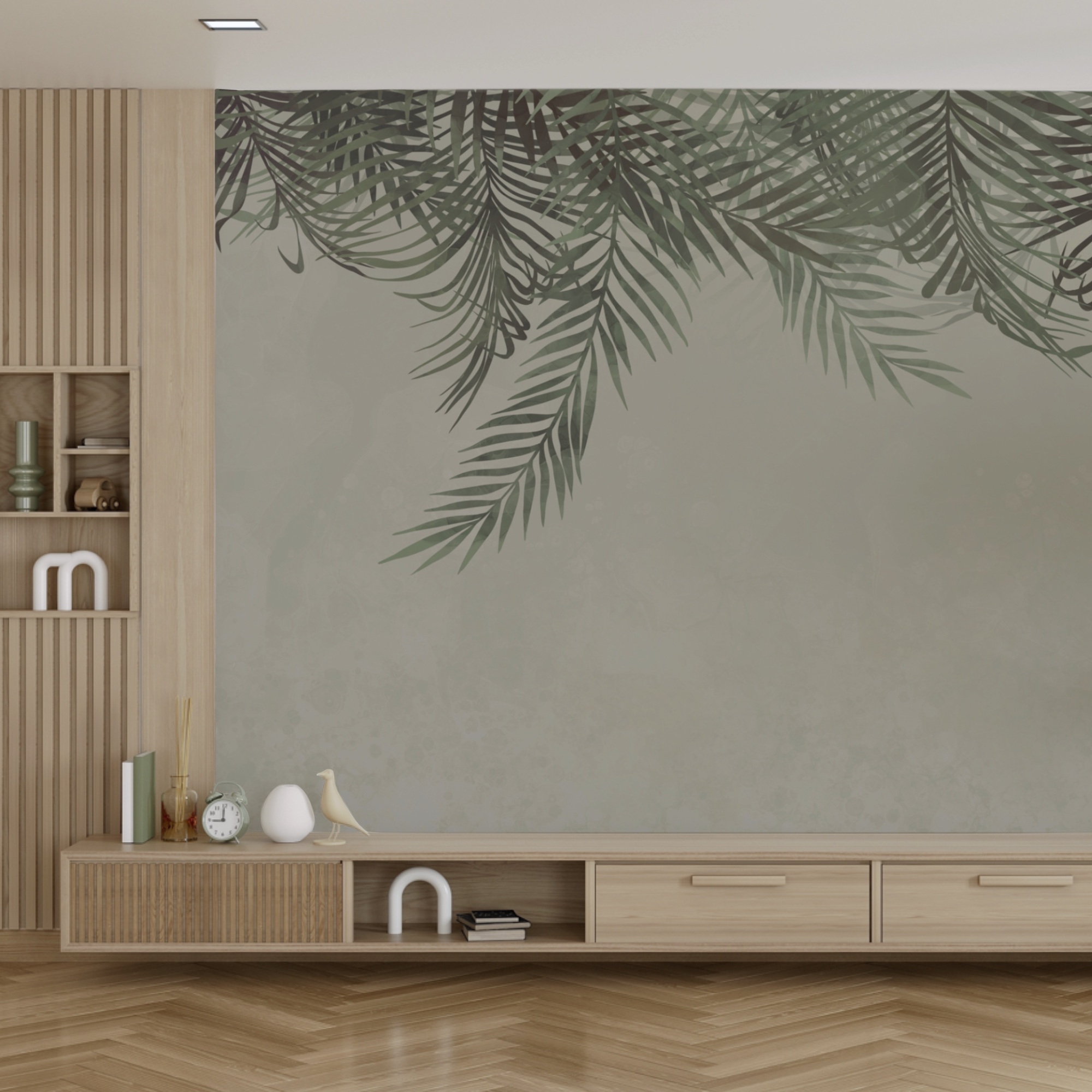 Πράσινο που πλαισιώνει ένα απαλό φόντο