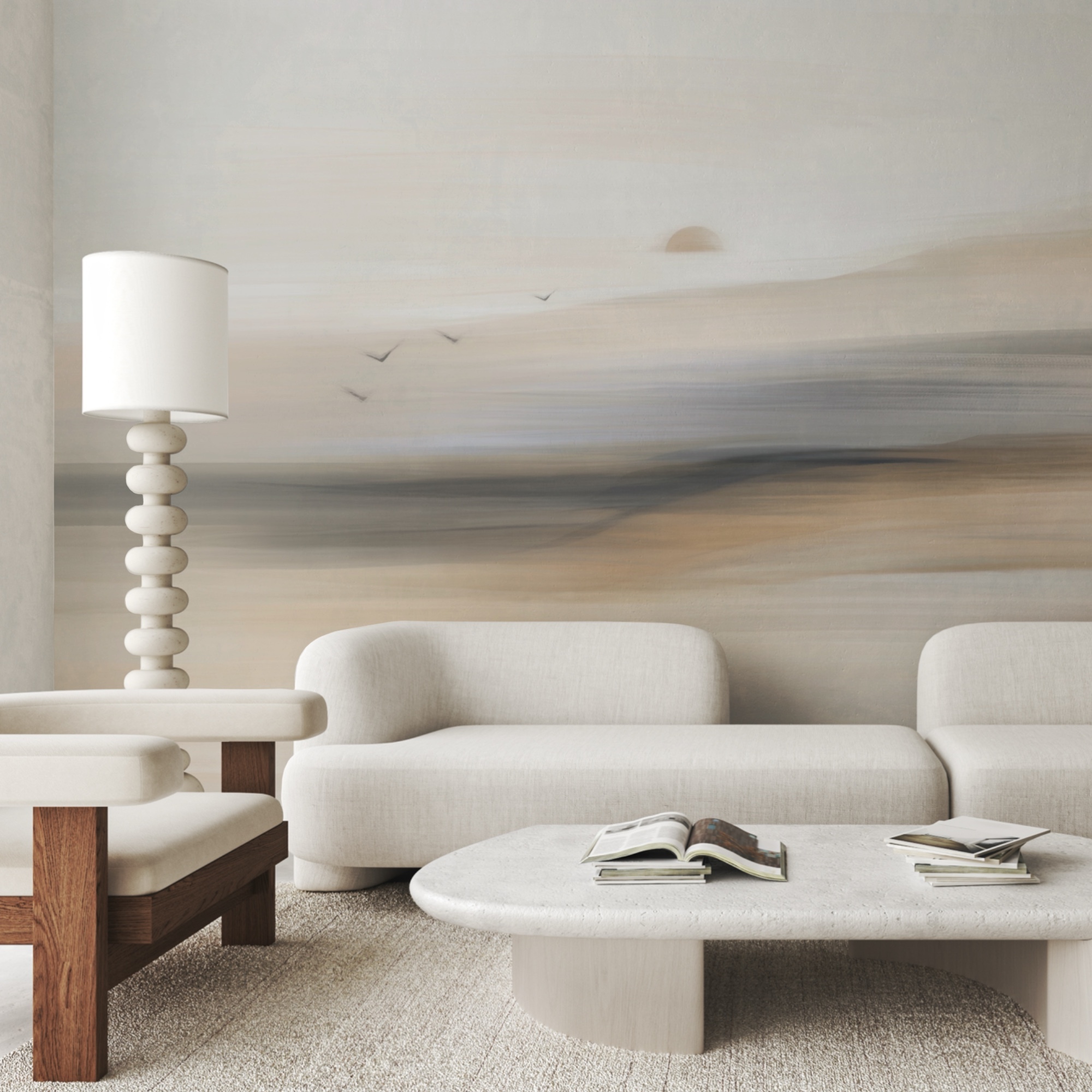 Ομάδα πουλιών που πετούν στον ουρανό