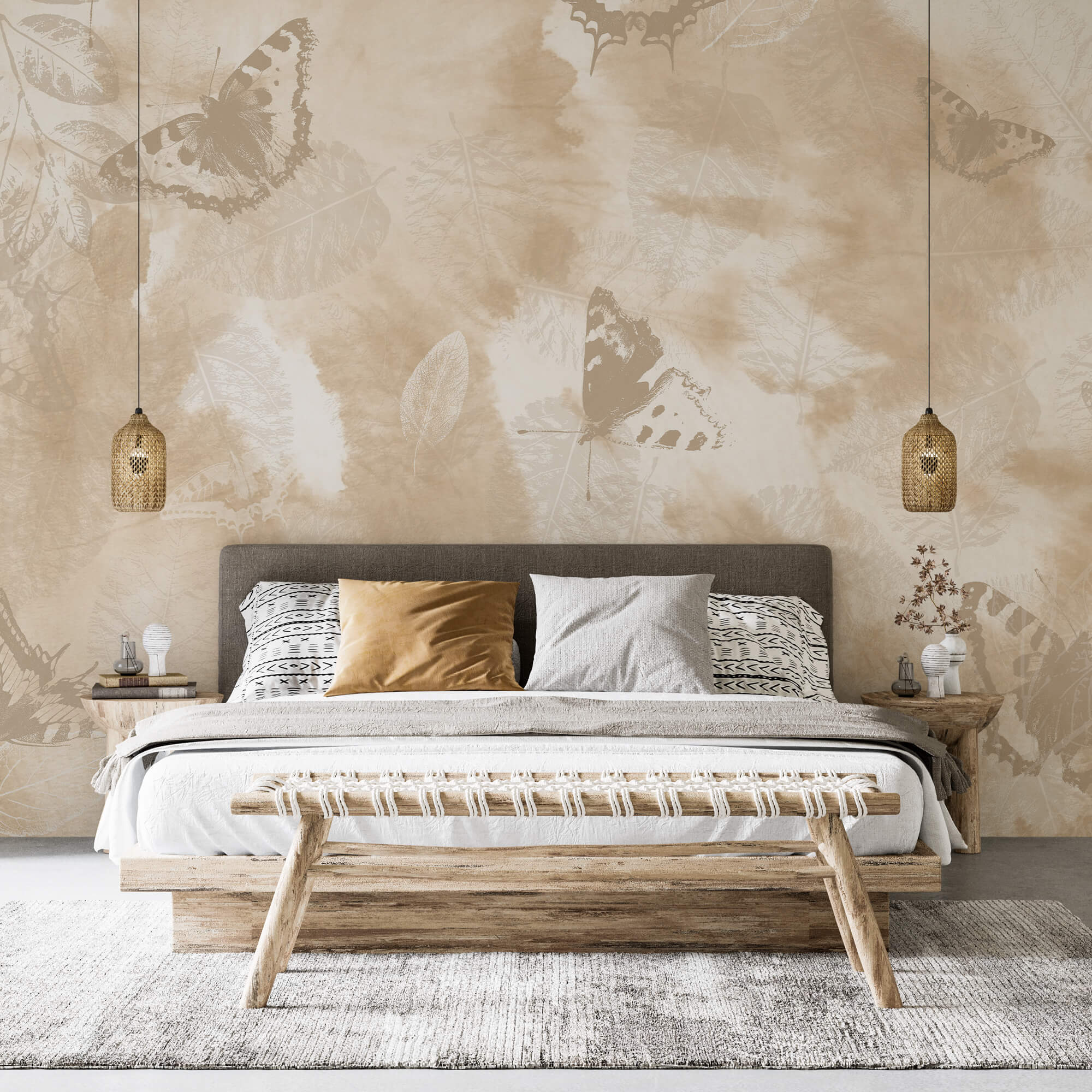 Ντελικάτες πεταλούδες σε απαλό φόντο