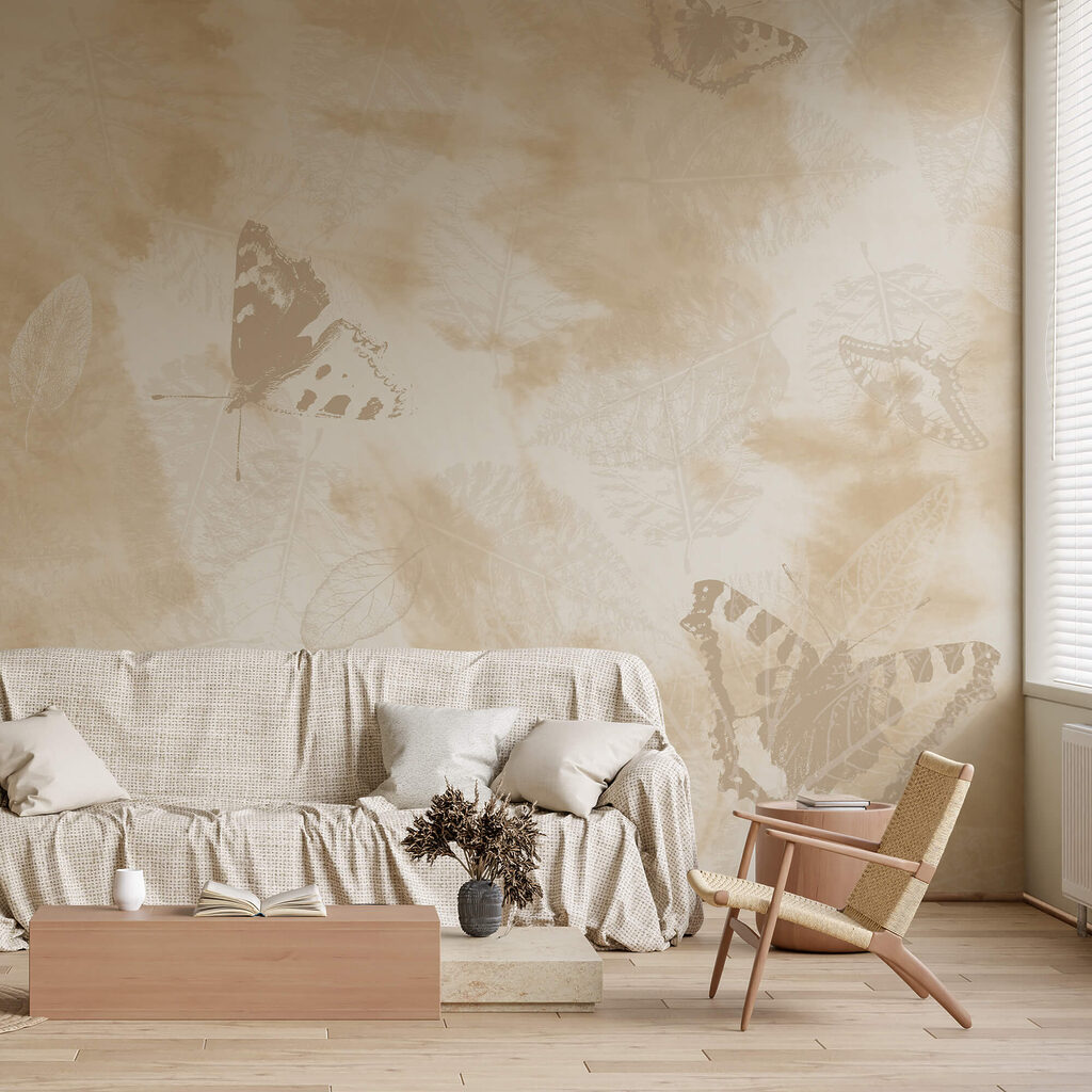 Ντελικάτες πεταλούδες σε απαλό φόντο