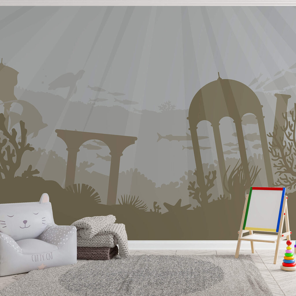 Σιλουέτα κτιρίου κάτω από το νερό