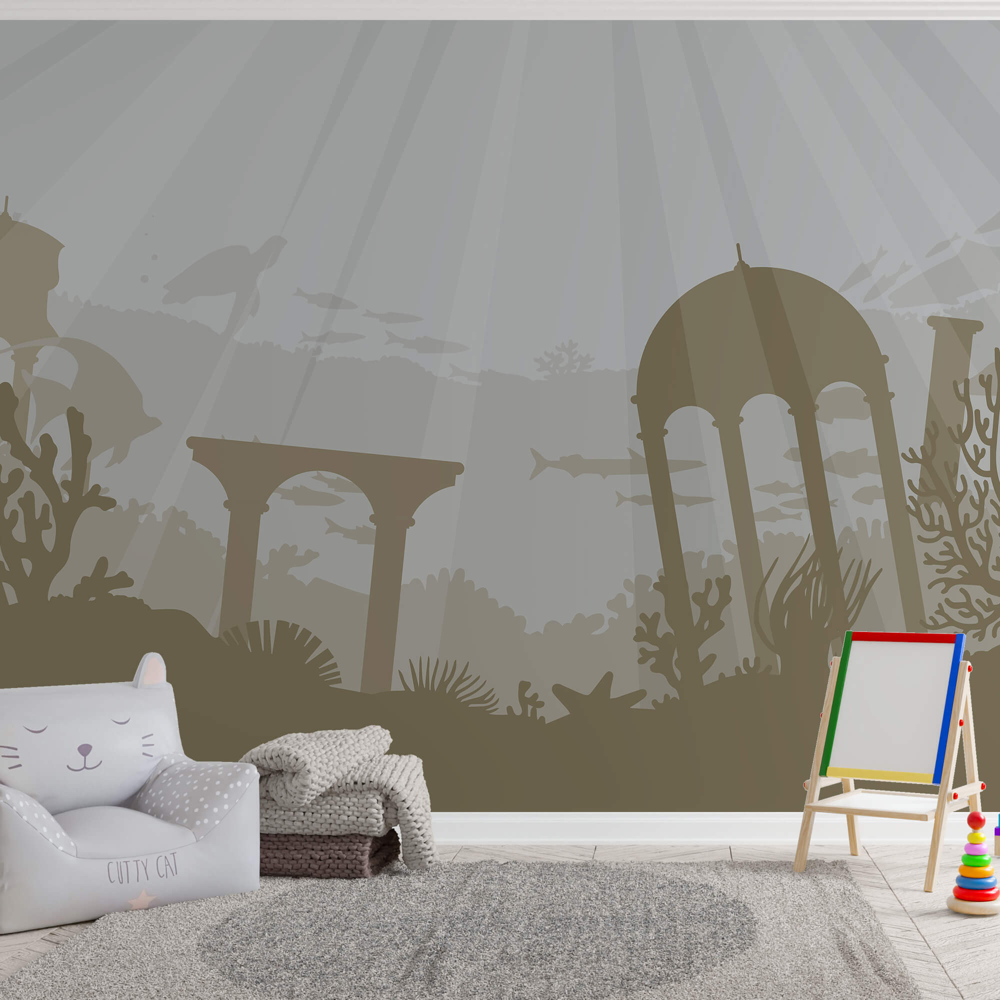 Σιλουέτα κτιρίου κάτω από το νερό