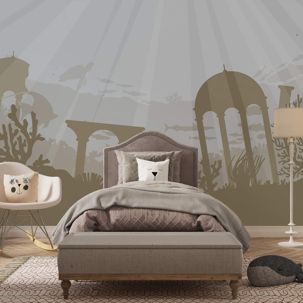 Σιλουέτα κτιρίου κάτω από το νερό