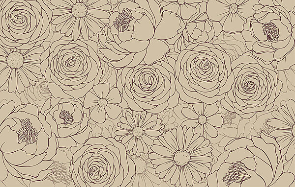 Floral pattern in soft hues