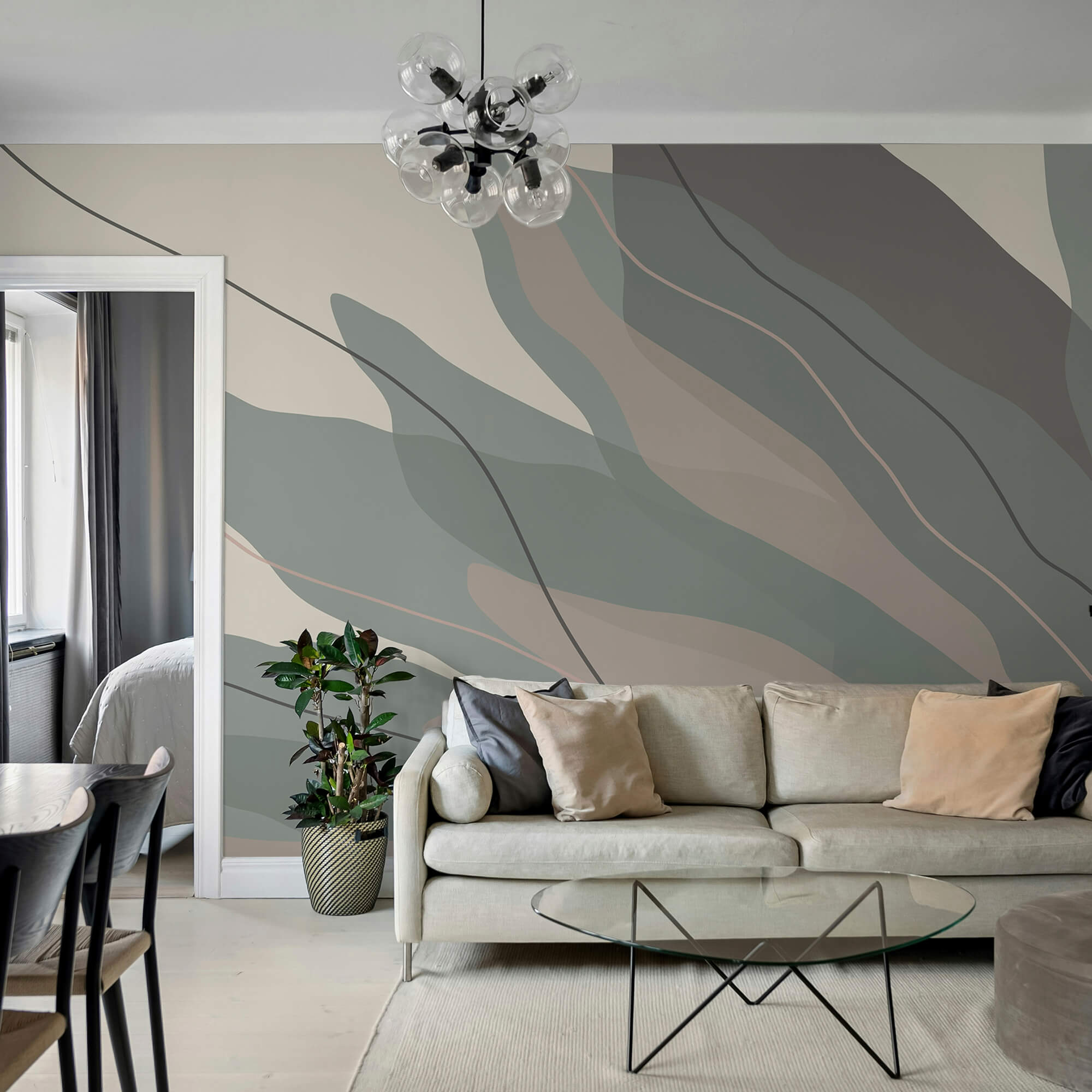 Ρευστά σχήματα σε απαλές αποχρώσεις