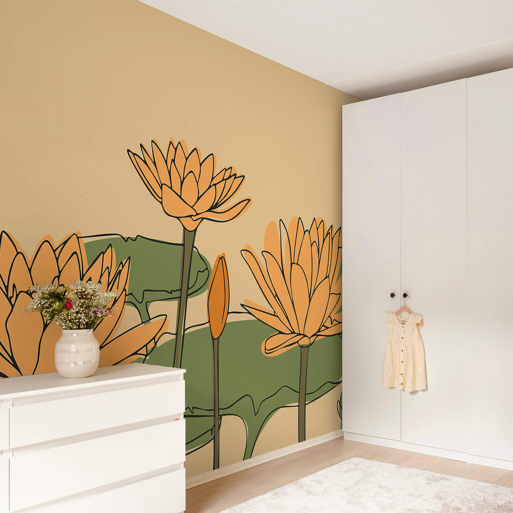 Ομάδα κίτρινων λουλουδιών