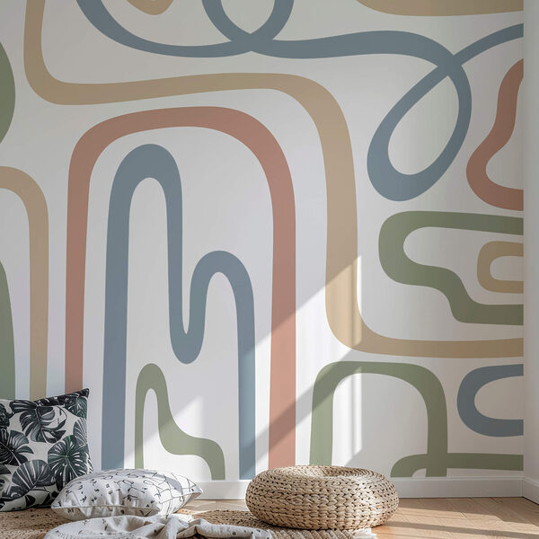 Πολύχρωμες γραμμές σε λευκό φόντο Πολύχρωμες γραμμές σε λευκό φόντο