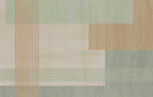 Abstract shapes and soft colors blend