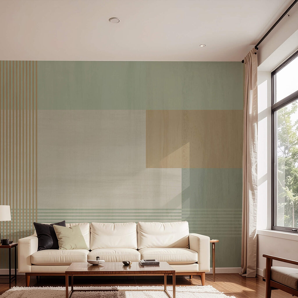 Αφηρημένα σχήματα και απαλά χρώματα αναμειγνύονται