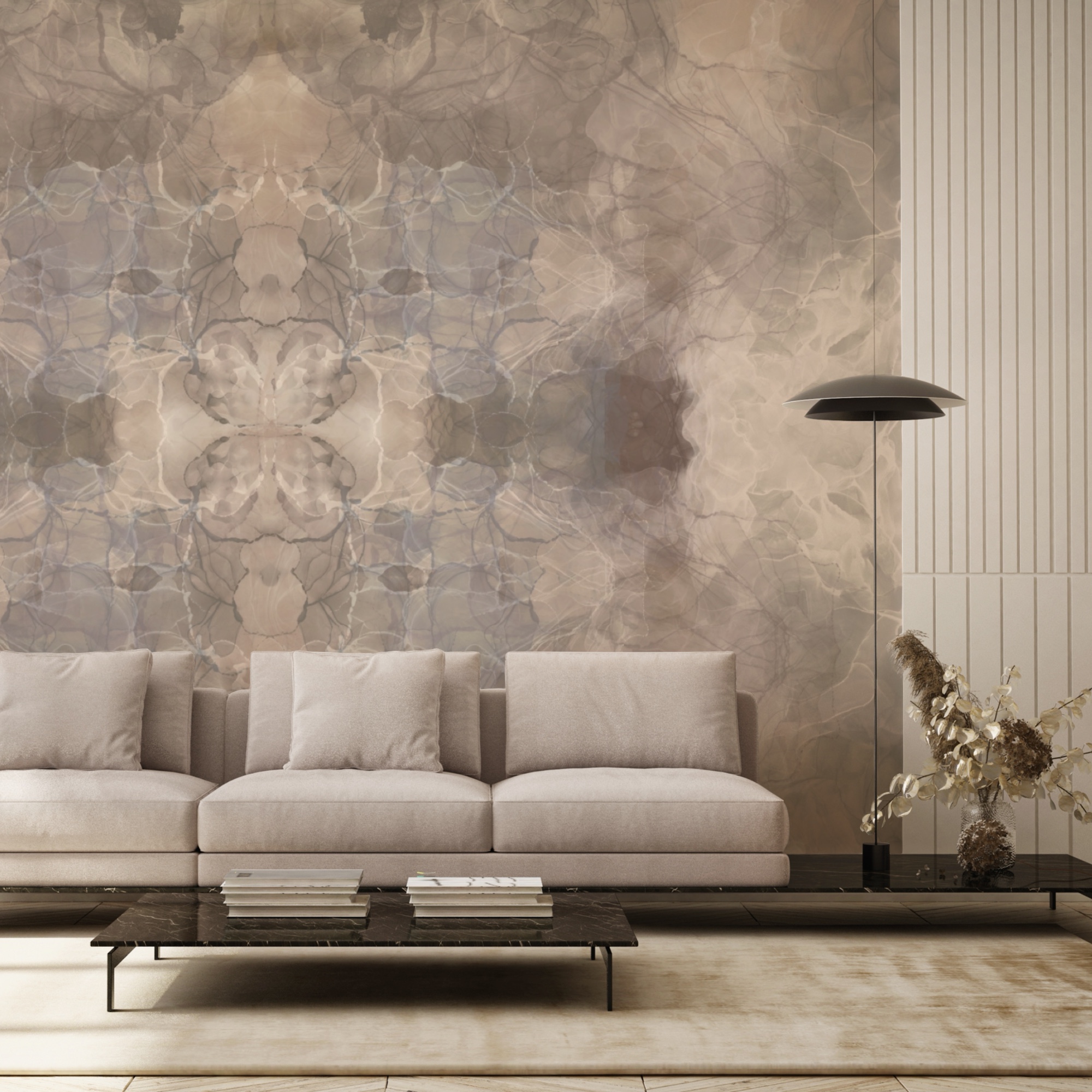 Ρευστά σχήματα σε απαλές αποχρώσεις