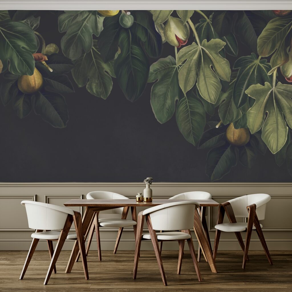 Πλούσιο φύλλωμα με ζωντανή εμφάνιση καρπών