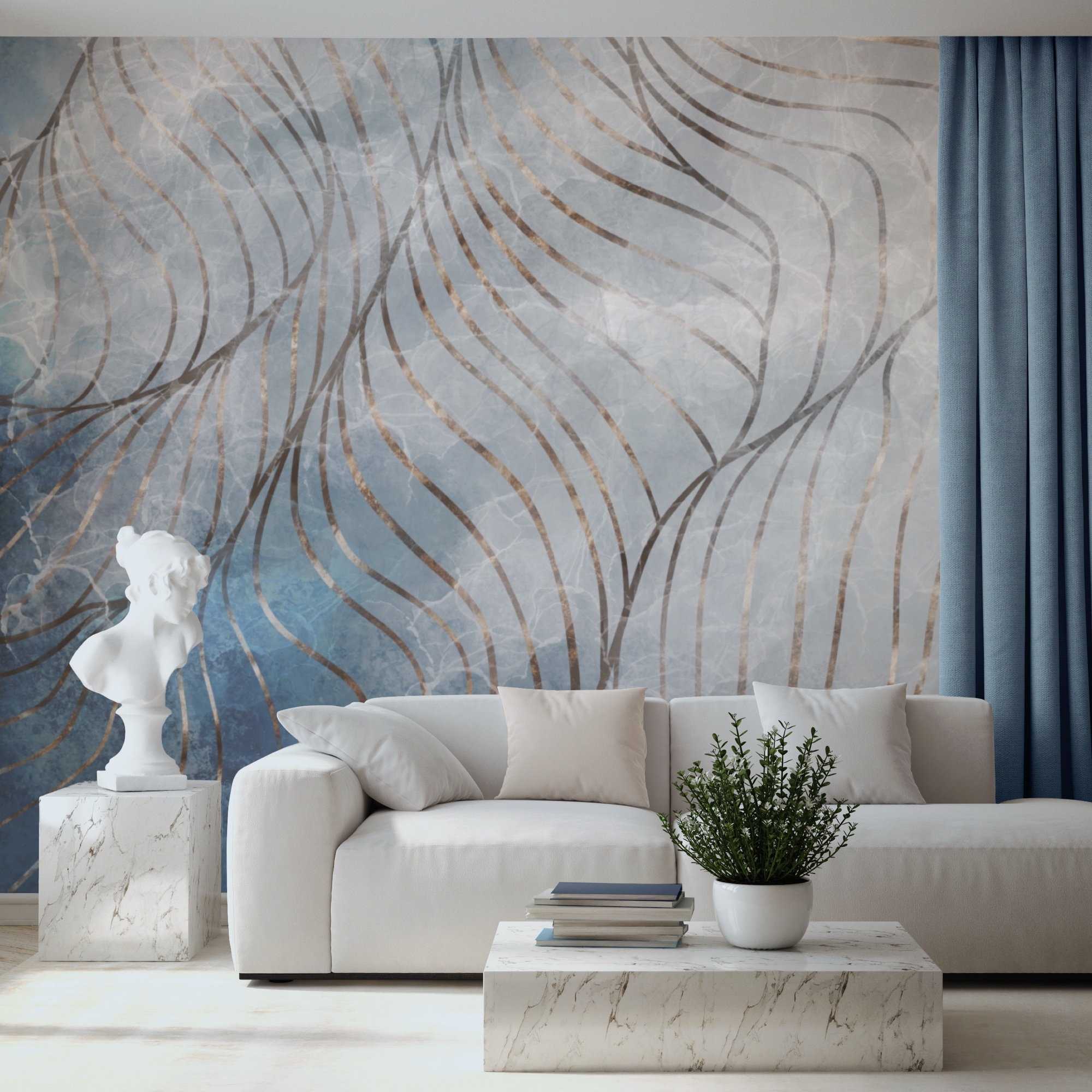 Κομψές καμπύλες σε δροσερά χρώματα